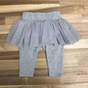 Baby GAP Girls Gray Tutu Leggings Size 0 - 3 Mo